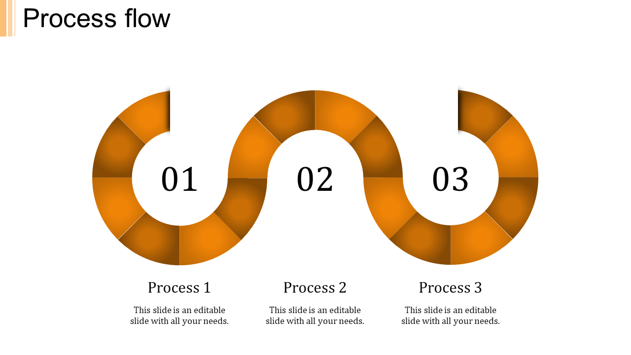 process flow ppt template-process flow-orange